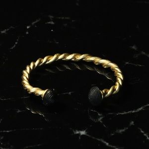 Michael Vincent Michaud Matte finish gold twisted bracelet
